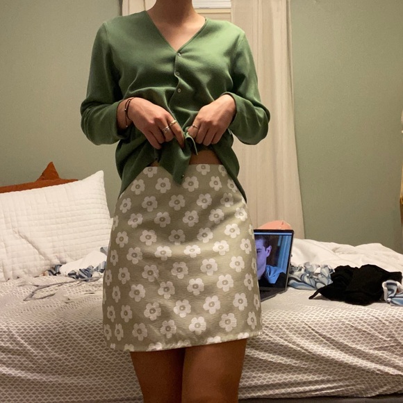 SHEIN Dresses & Skirts - Green floral mini skirt